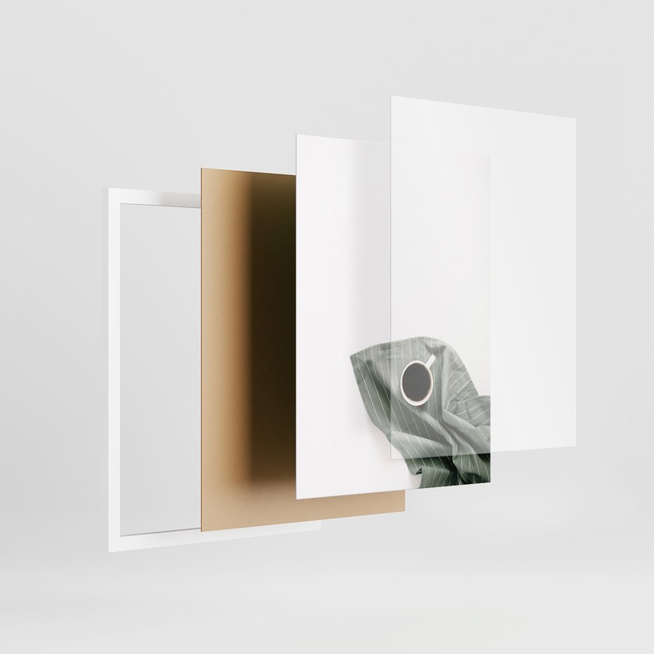 Zestaw obrazy w ramie, plakaty - kawa, kaktus, napisy - rama biała