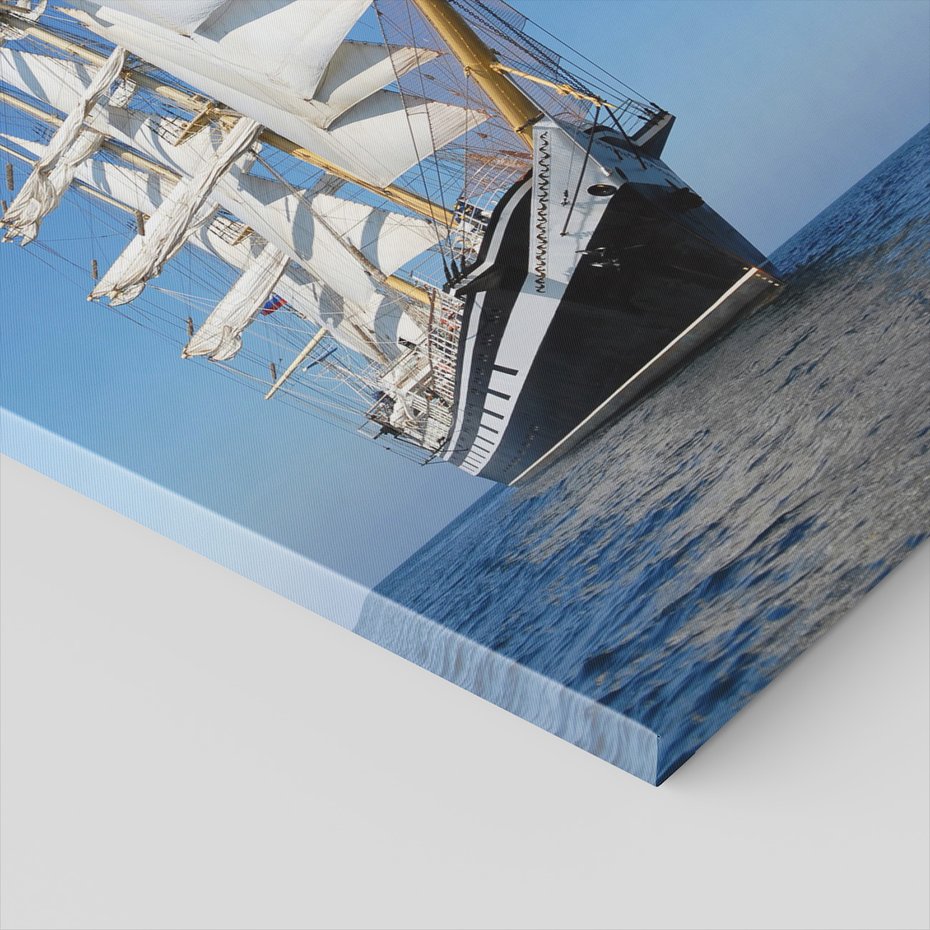 Obraz na płótnie - żaglowiec, morze, niebo