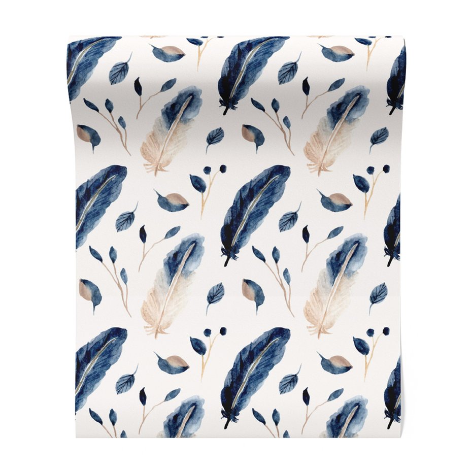 Tapeta - pióra, liście, gałązki