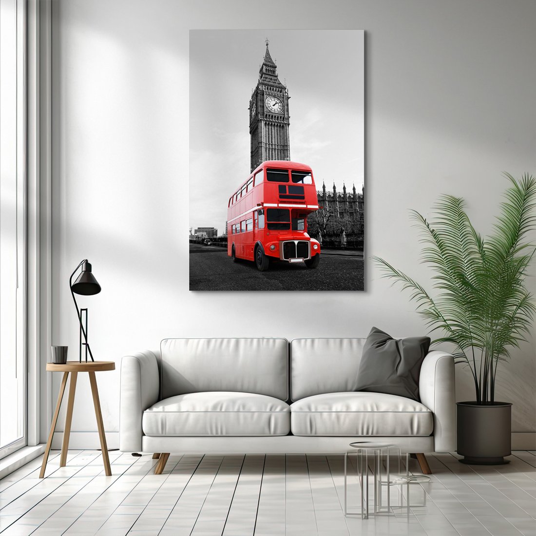 Obraz na płótnie - autobus, Big Ben, Londyn