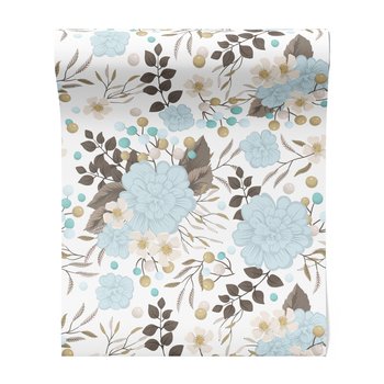 Tapeta - kwiaty, liście, gałązki