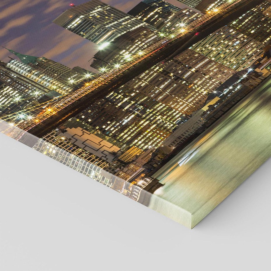 Obraz na płótnie - miasto, most, noc