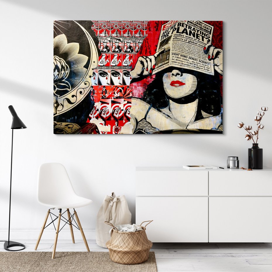 Obraz na płótnie - graffiti, kolaż, sztuka uliczna