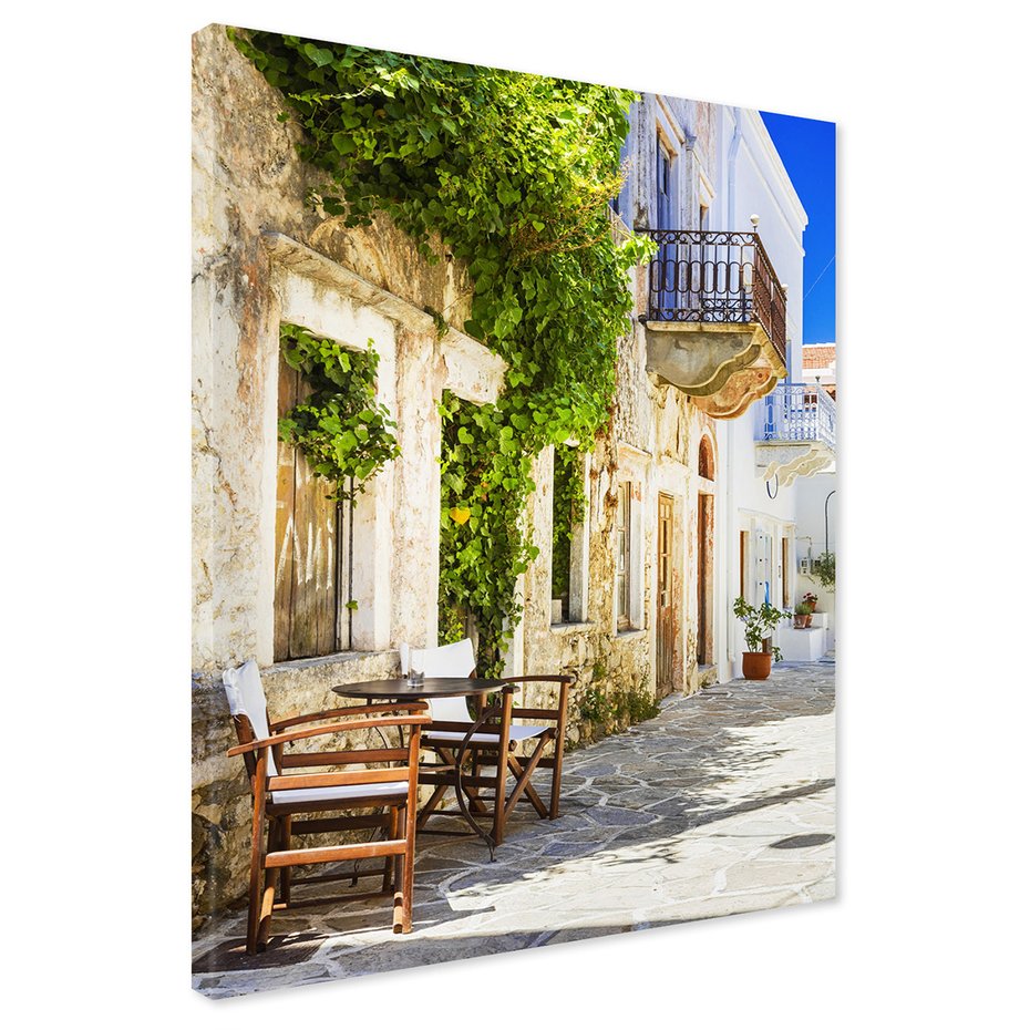 Obraz na płótnie - uliczka, miasto, roślinność