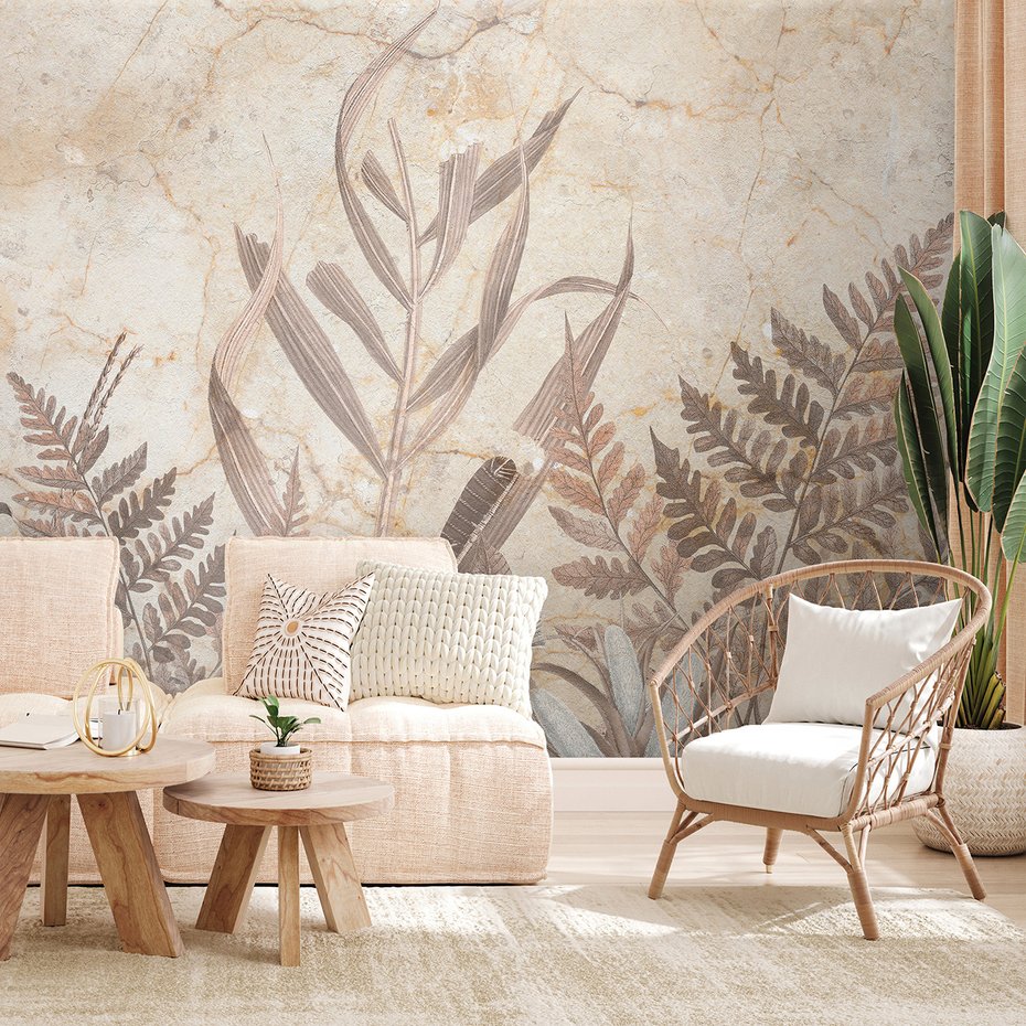 Fototapeta - loft, trawy, paprocie