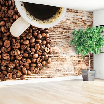 Fototapeta - kawa, ziarna, napój