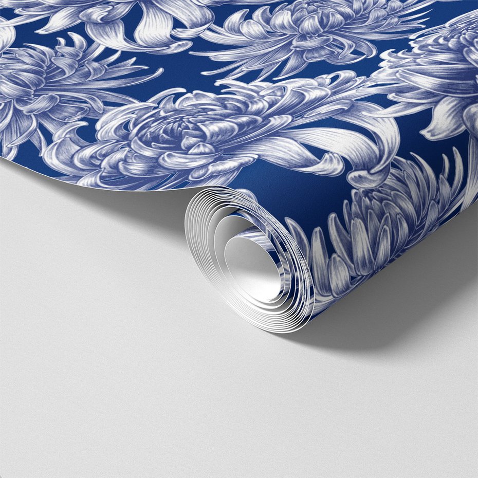 Tapeta - kwiaty, ornament, elegancja