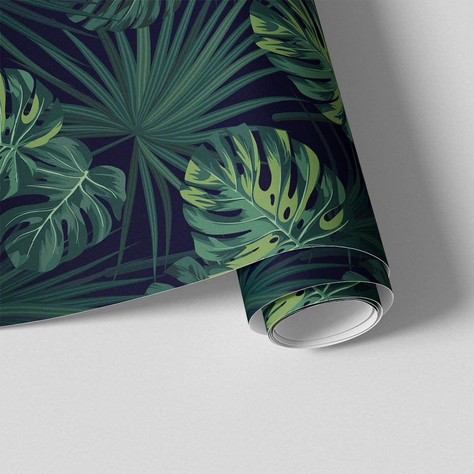 Tapeta - liście, monstera, palmy