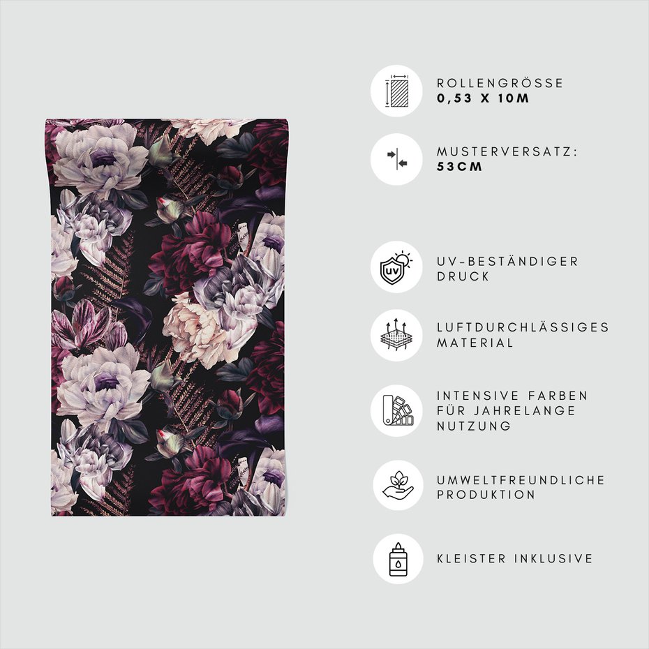 Tapeta - kwiaty, liście, tło