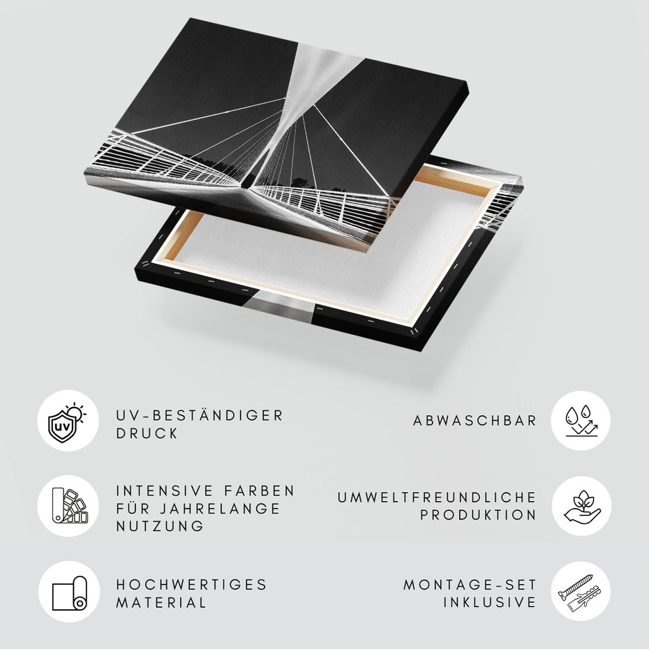 Obraz na płótnie - most, architektura, noc