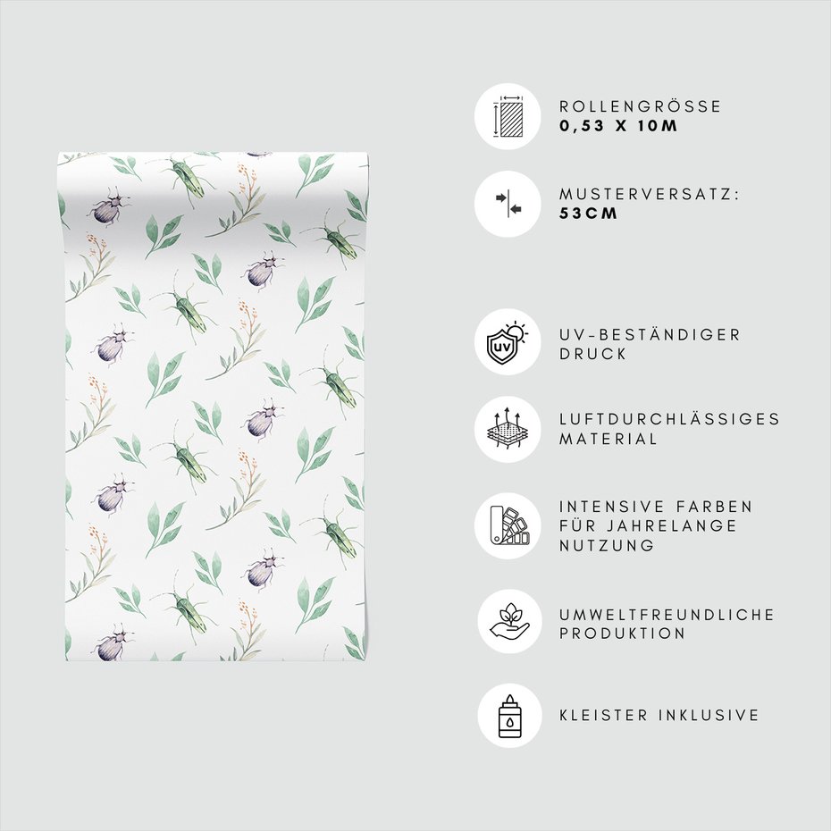 Tapeta - liście, chrząszcze, natura