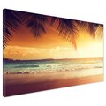 Obraz na płótnie - plaża, morze, palmy