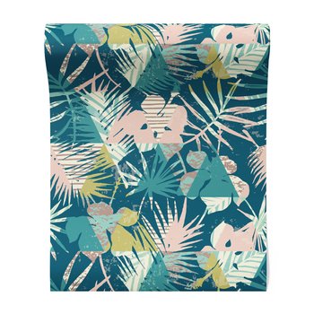 Tapeta - liście, trójkąty, abstrakcja