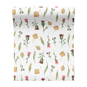 Tapeta - liście, kwiaty, wzór