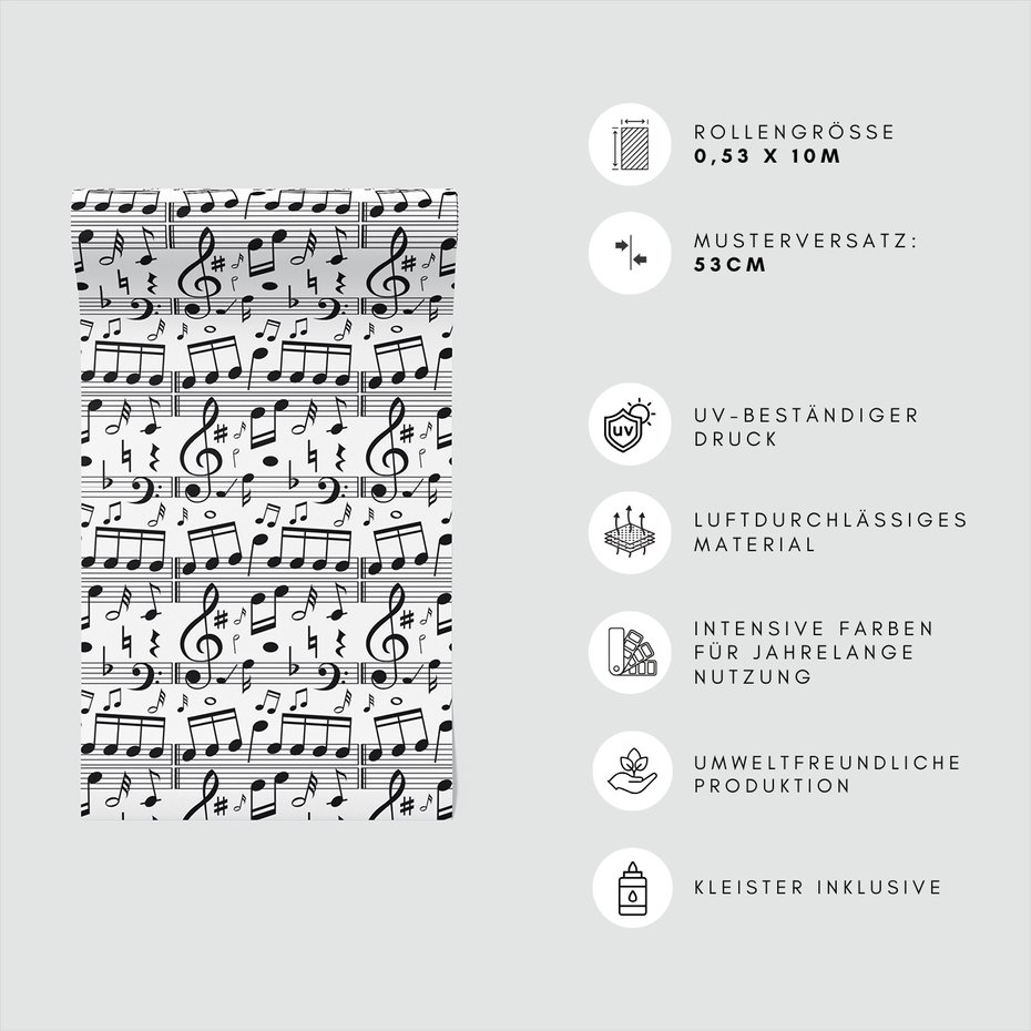 Tapeta - muzyka, nuty, kluczwiolinowy