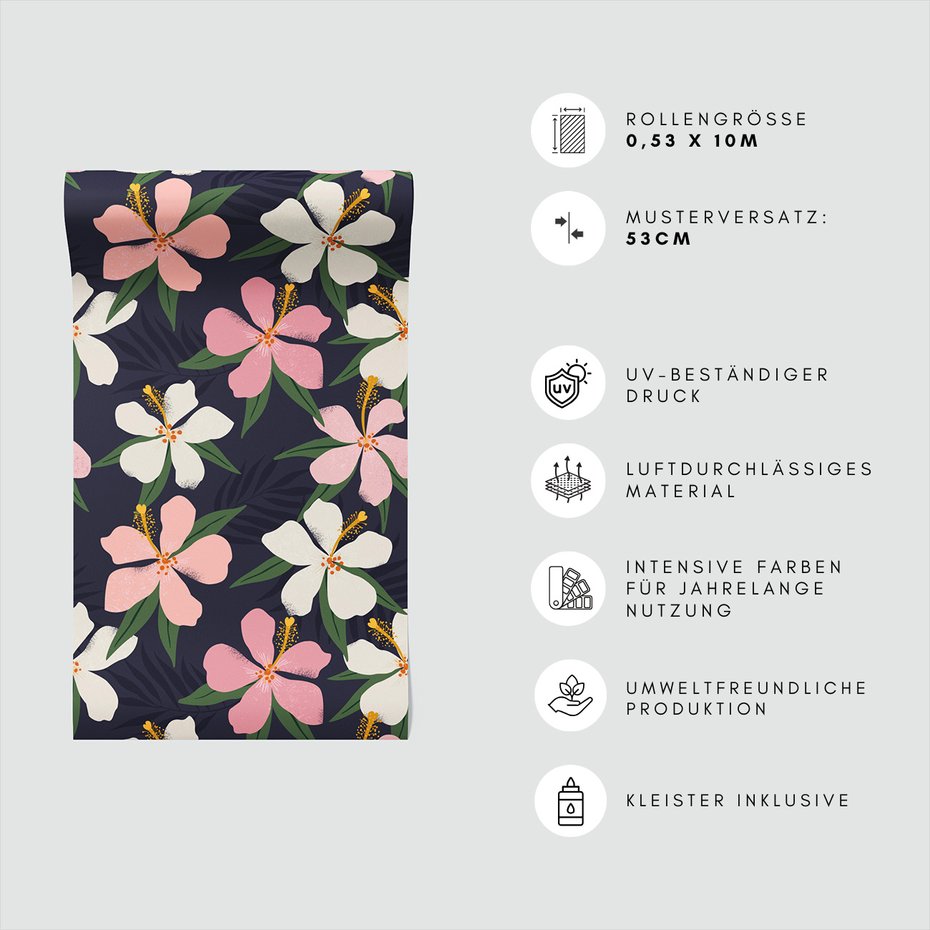 Tapeta - kwiaty, liście, tropiki