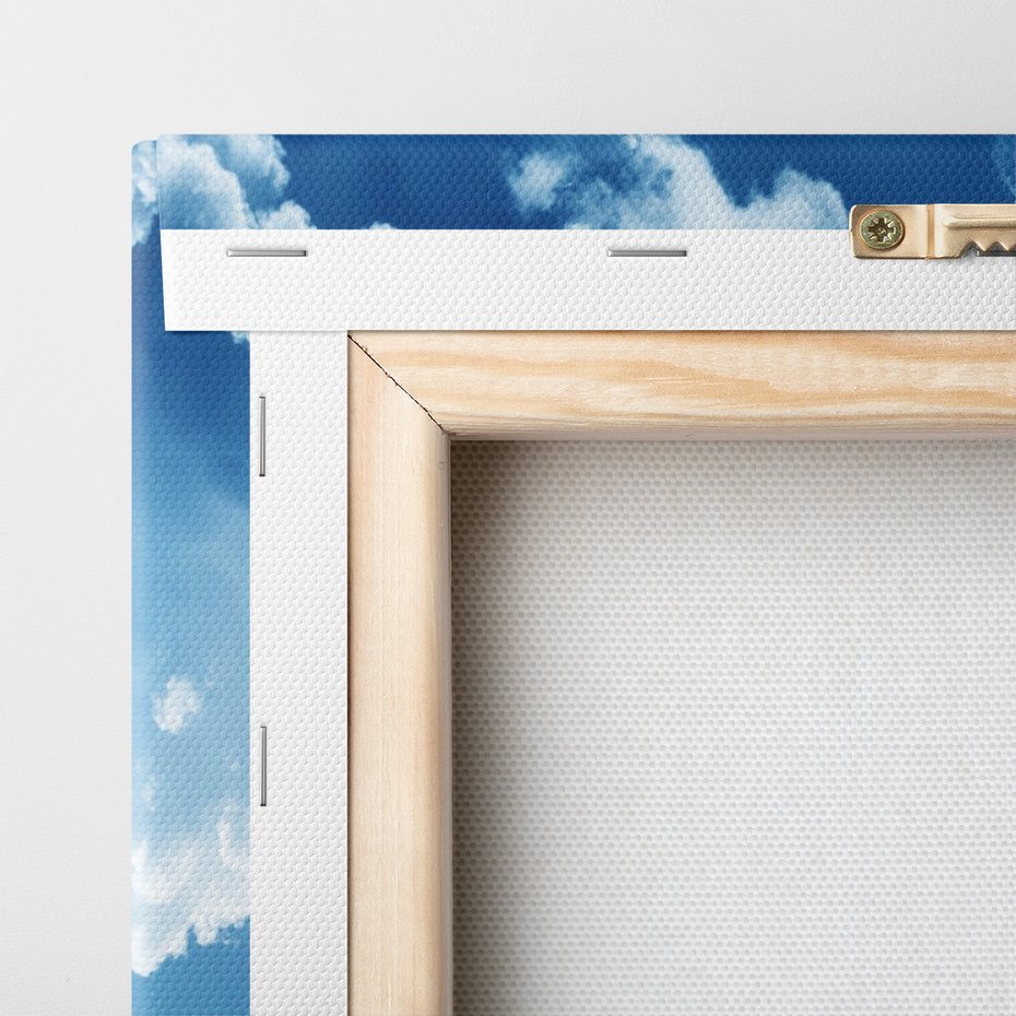 Obraz na płótnie - księżyc, chmury, niebo