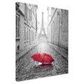 Obraz na płótnie - Paryż, ulica, deszcz