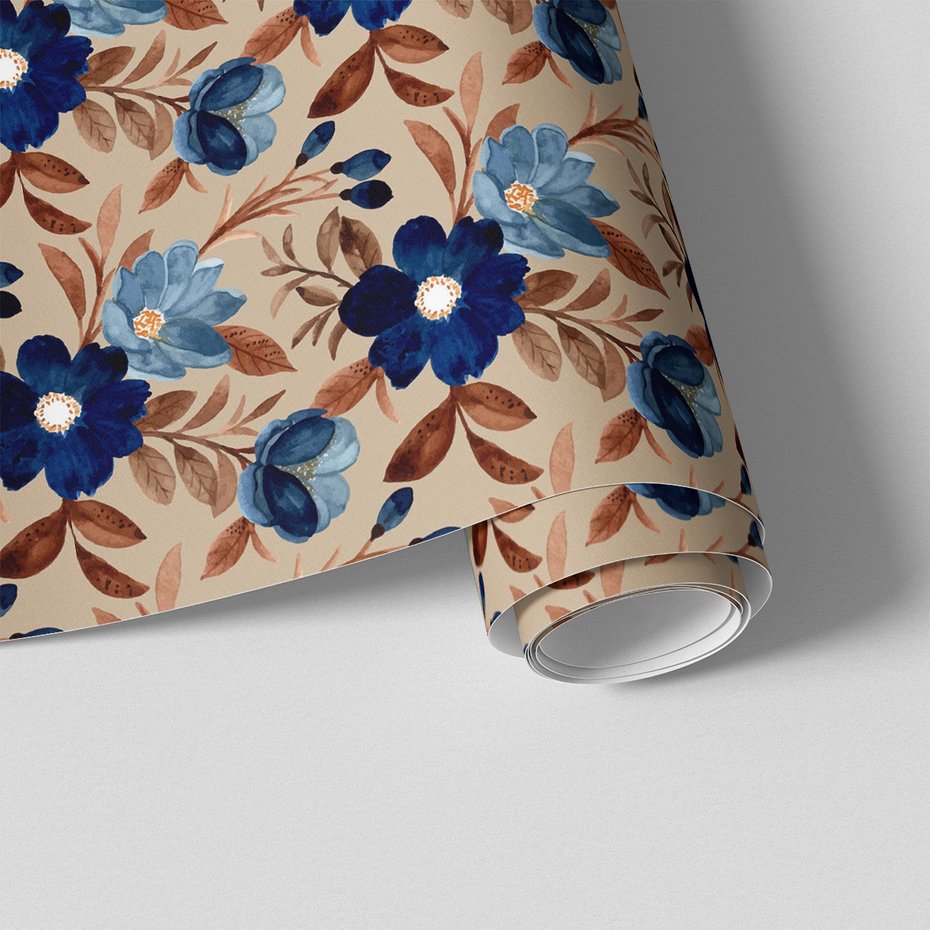 Tapeta - kwiaty, liście, tło