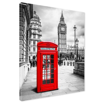 Obraz na płótnie - Londyn, budka telefoniczna, Big Ben