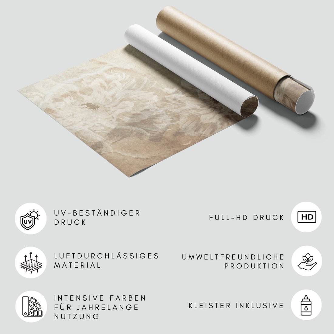 Fototapeta - loft, kwiaty, mural