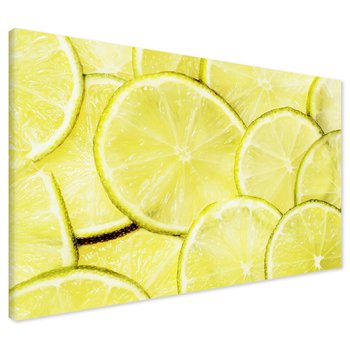 Obraz na płótnie - limonka, plasterki, owoce