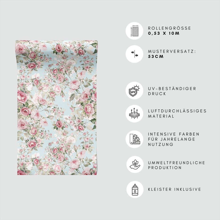 Tapeta - róże, kwiaty, tło