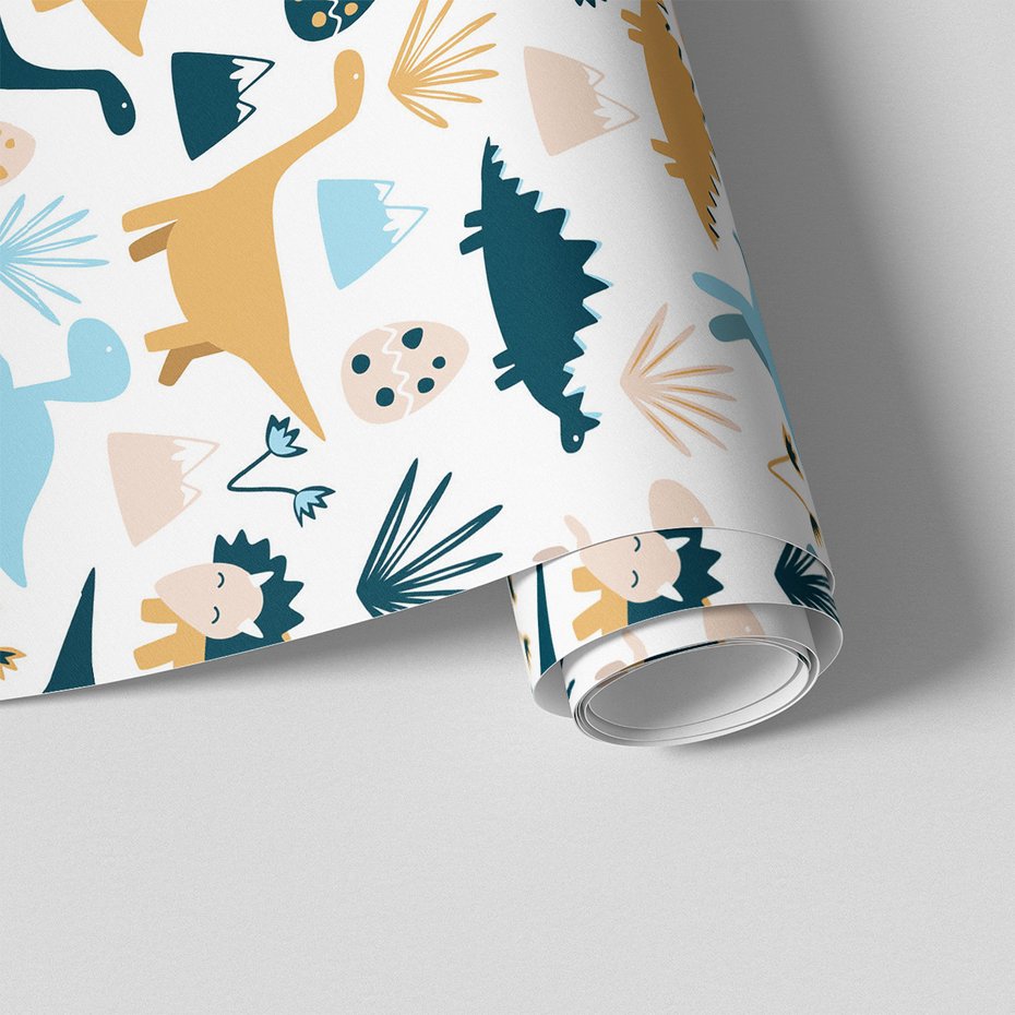 Tapeta - dziecięca, dinozaury, jajka, góry