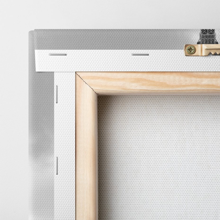 Obraz na płótnie - Paryż, wieża Eiffla, samochód