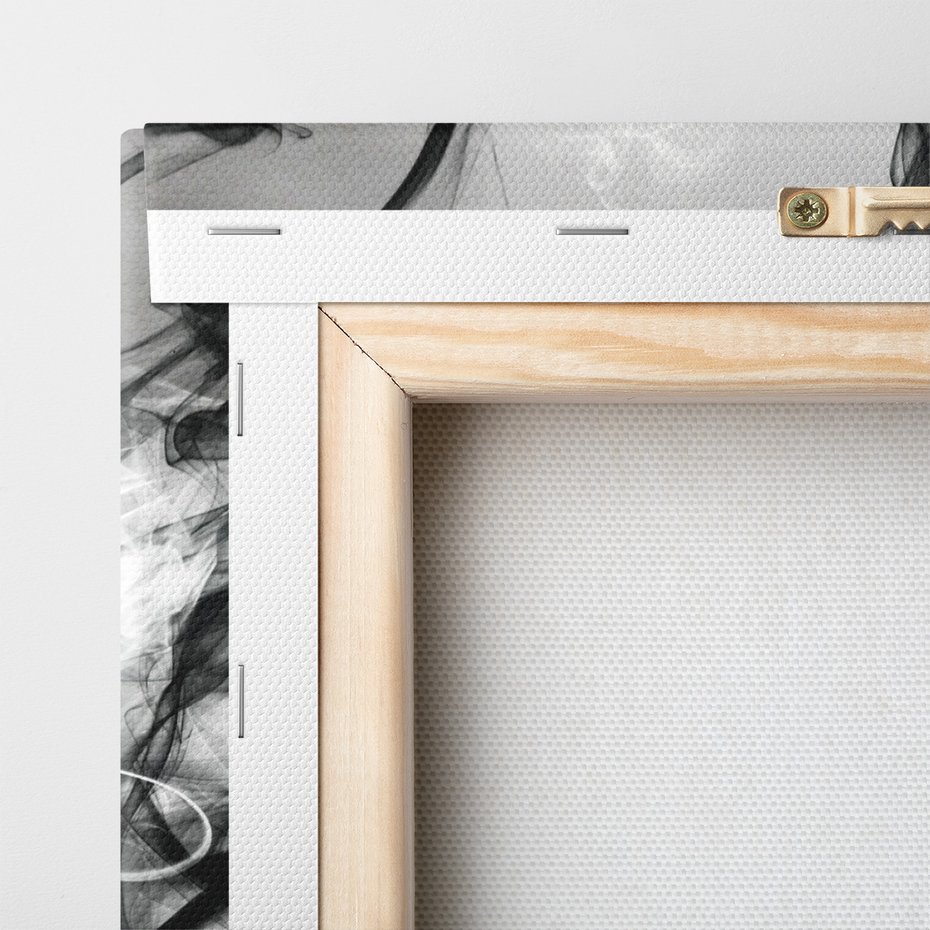 Obraz na płótnie - dym, twarz, portret