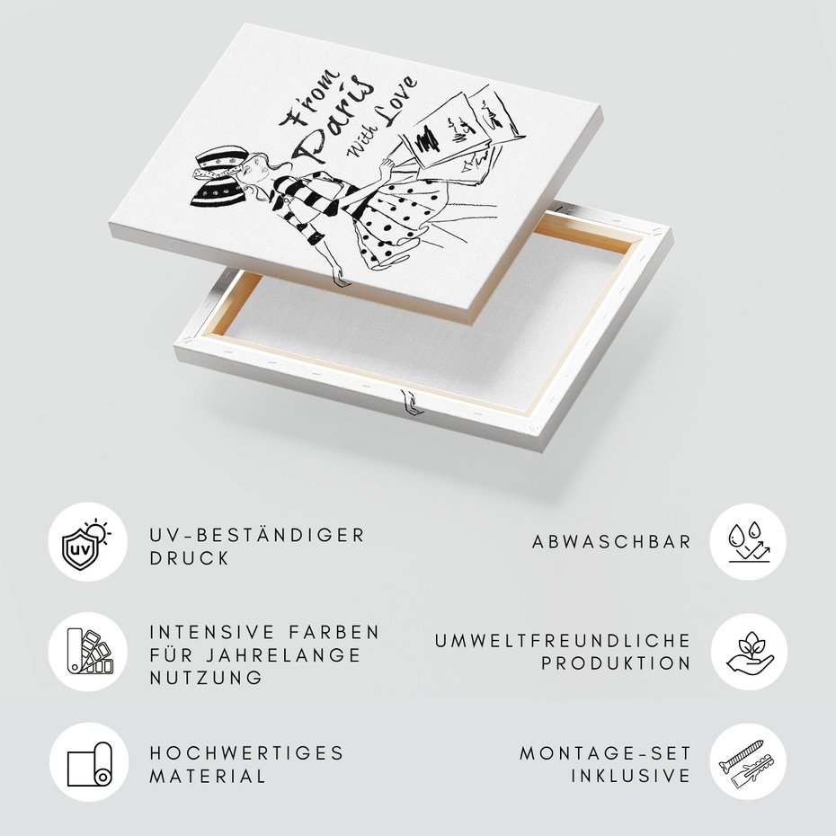 Obraz na płótnie - moda, Paryż, kobieta