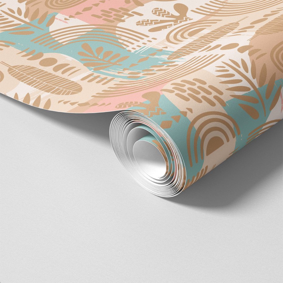 Tapeta - liście, kształty, abstrakcja