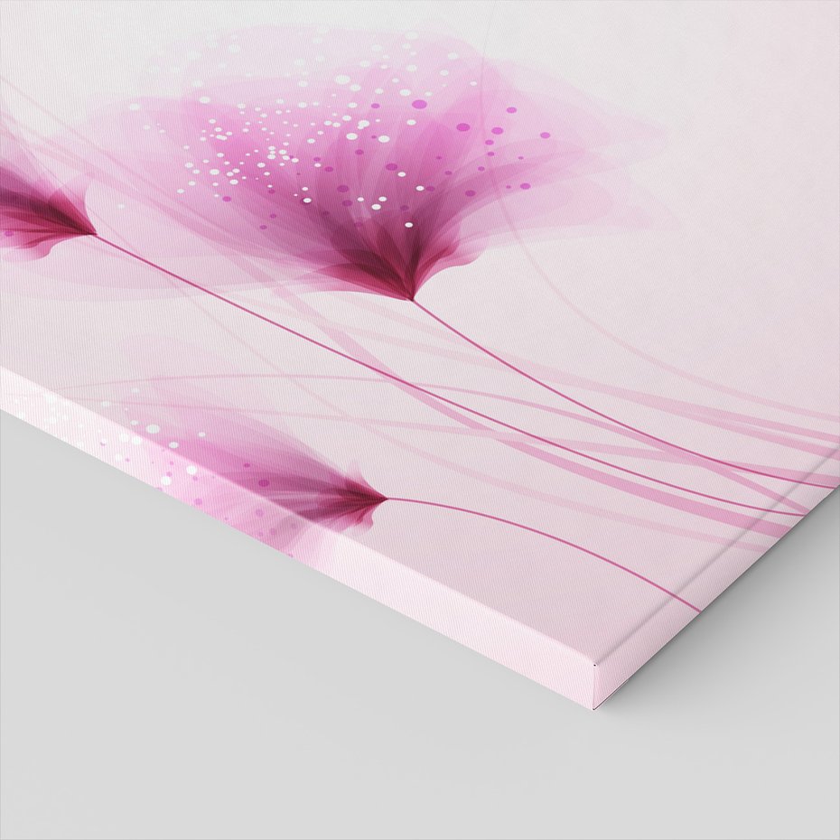 Obraz na płótnie - kwiaty, motyl, abstrakcja