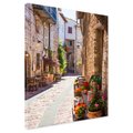 Obraz na płótnie - uliczka, kwiaty, architektura