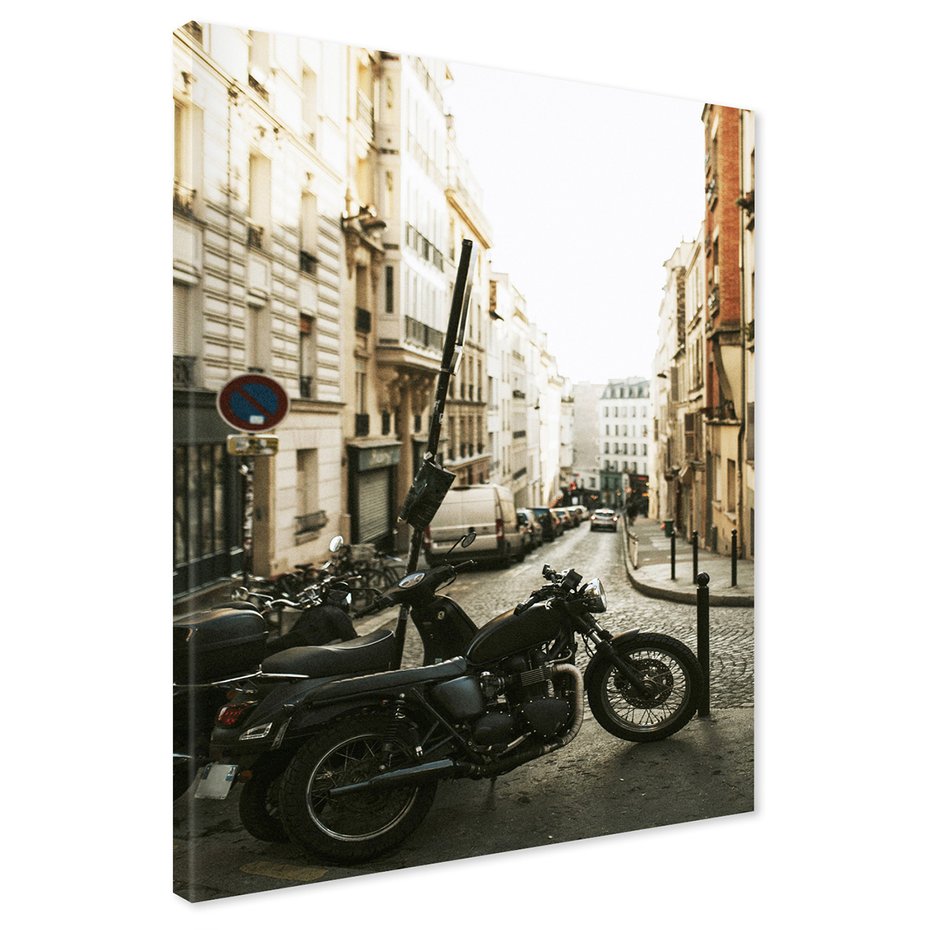 Obraz na płótnie - motocykl, ulica, miasto