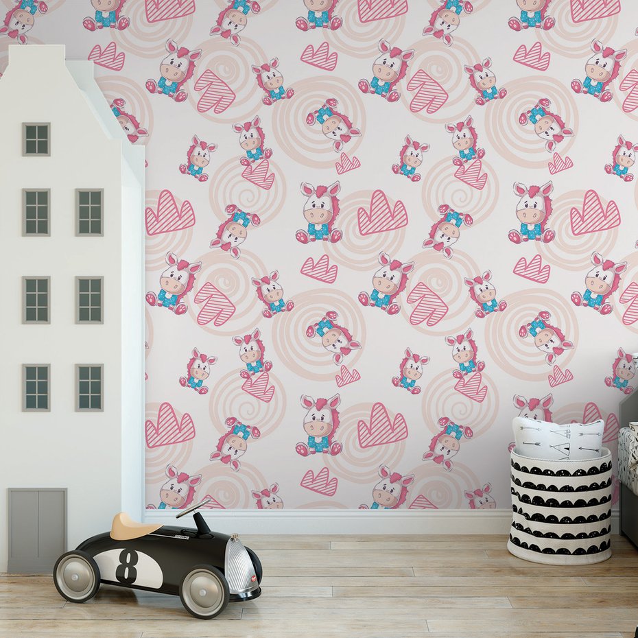 Tapeta - dziecięca, zwierzę, ilustracja,