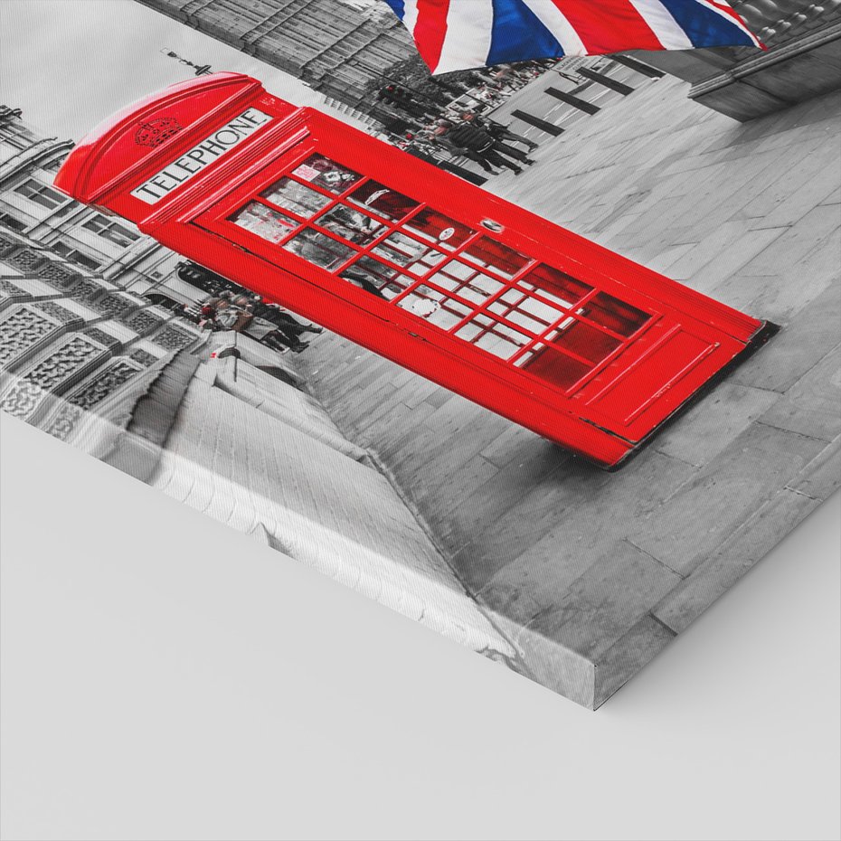Obraz na płótnie - Londyn, budka telefoniczna, Big Ben