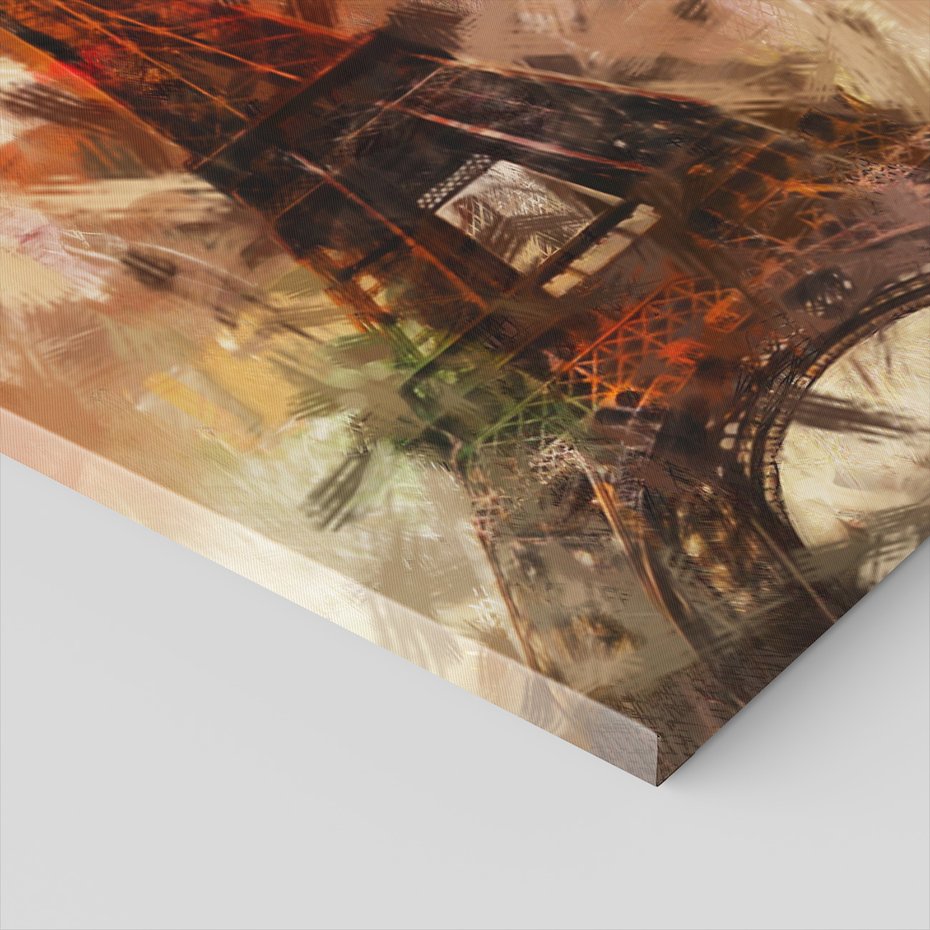 Obraz na płótnie - wieża Eiffla, Paryż, abstrakcja