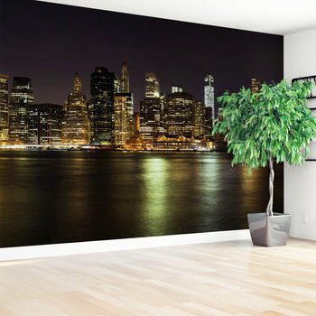 Fototapeta - miasto, noc, budynki