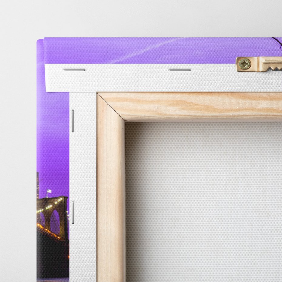 Obraz na płótnie - most, miasto, noc