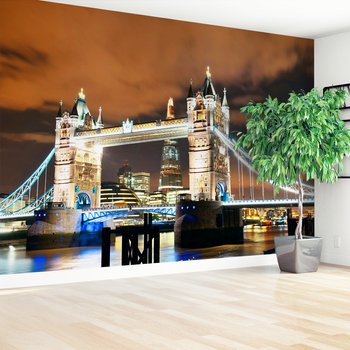 Fototapeta - Londyn, most, noc