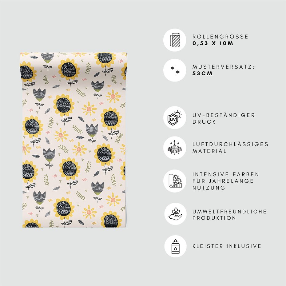 Tapeta - słonecznik, kwiat, liście