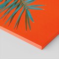 Obraz na płótnie - liść palmy, pomarańczowy, abstrakcja