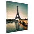Obraz na płótnie - Paryż, wieża Eiffla, most