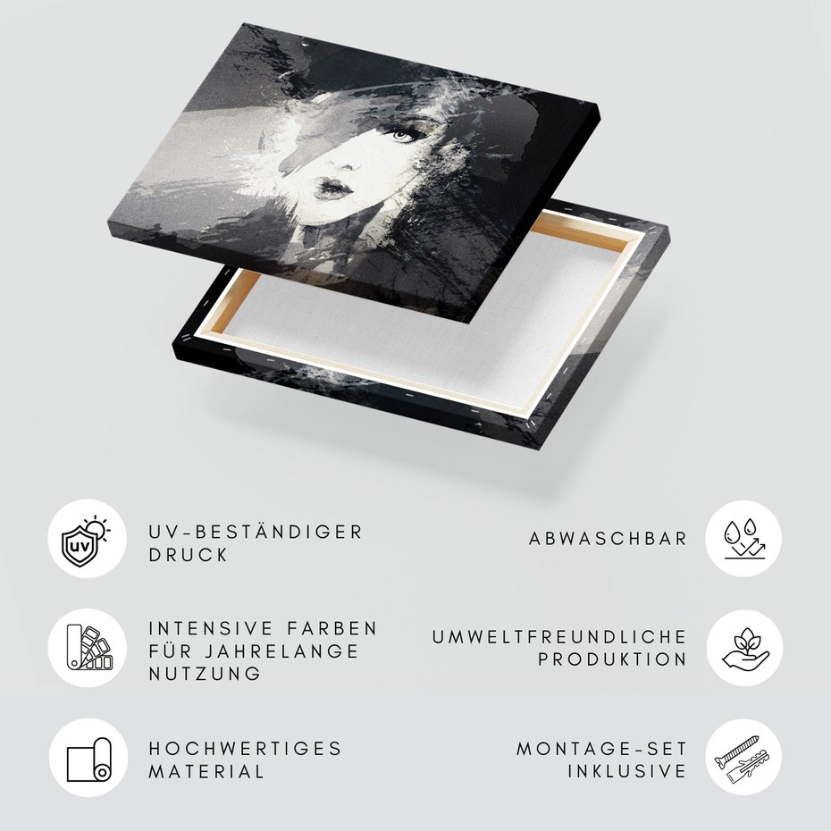 Obraz na płótnie - portret, kobieta, abstrakcja