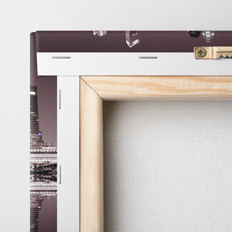 Obraz na płótnie - miasto, budynki, odbicie