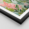 Zestaw obrazy w ramie, plakaty - kwiaty, liście, rośliny - rama czarna