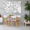 Obraz na płótnie - abstrakcja, kostki, biały