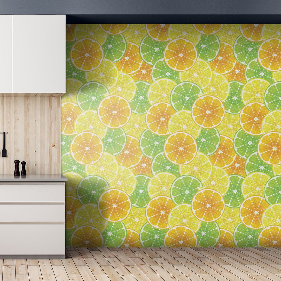 Tapeta - owoce, cytrusy, plasterki