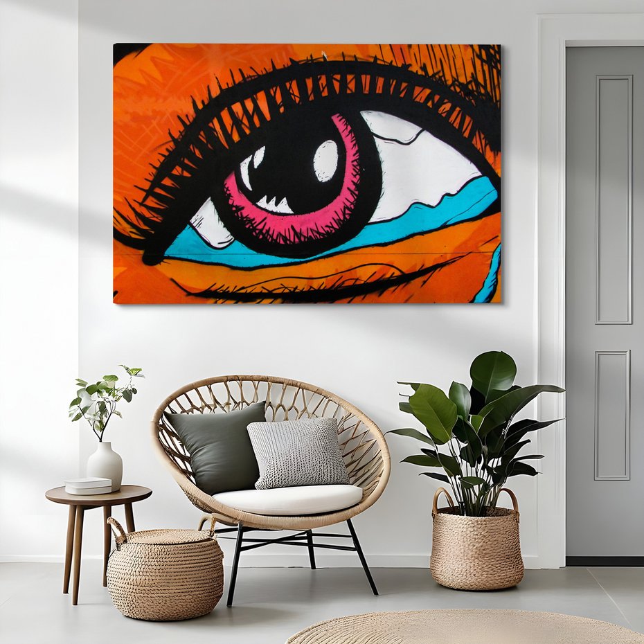 Obraz na płótnie - oko, grafika, abstrakcja